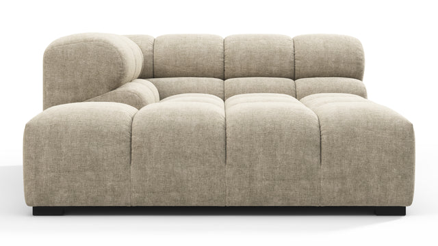 Tufty - Tufty Module, Deep Left Corner Half, Beige Gray Chenille