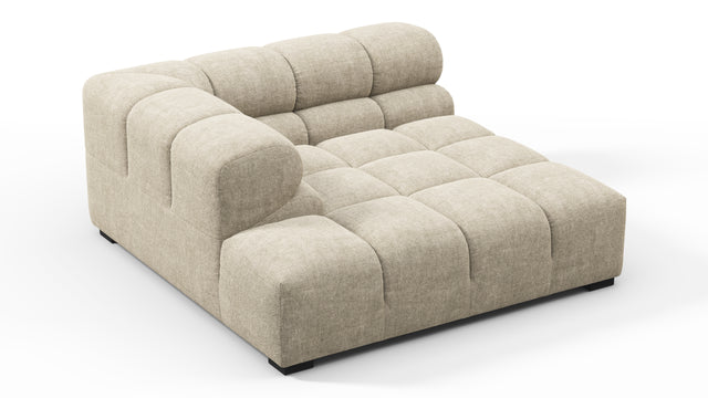 Tufty - Tufty Module, Deep Left Corner Half, Beige Gray Chenille