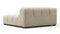 Tufty - Tufty Module, Deep Left Corner Half, Beige Gray Chenille