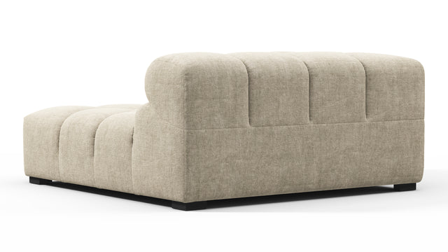 Tufty - Tufty Module, Deep Left Corner Half, Beige Gray Chenille