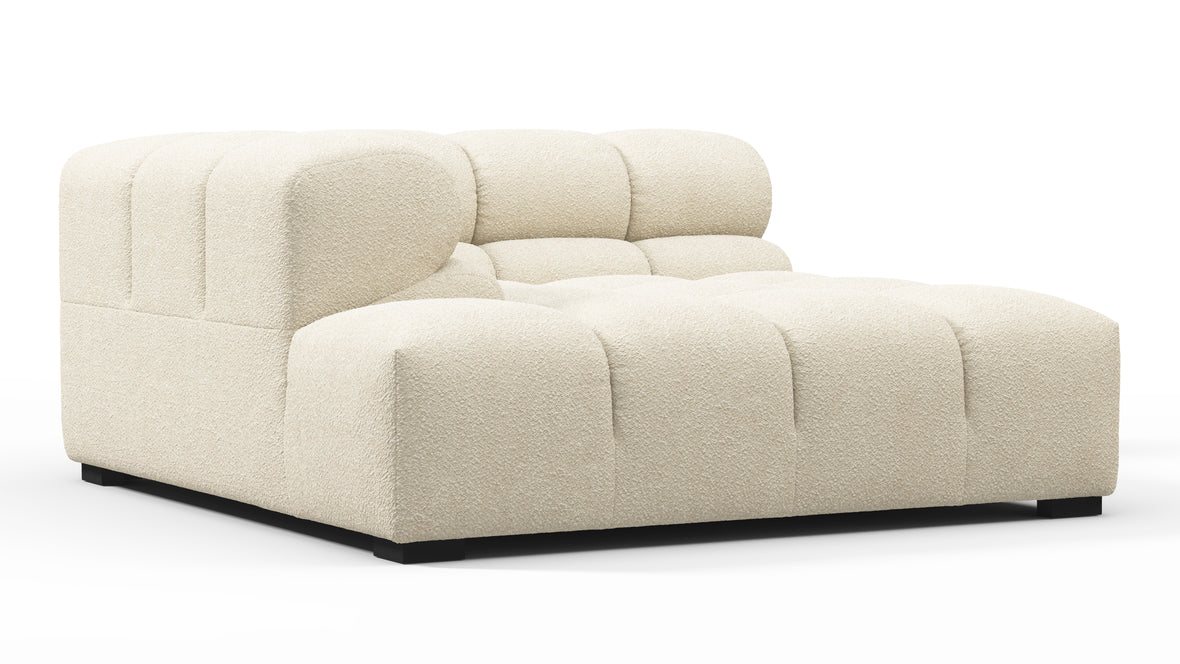 Tufty - Tufty Module, Deep Left Corner Half, Eggshell Boucle