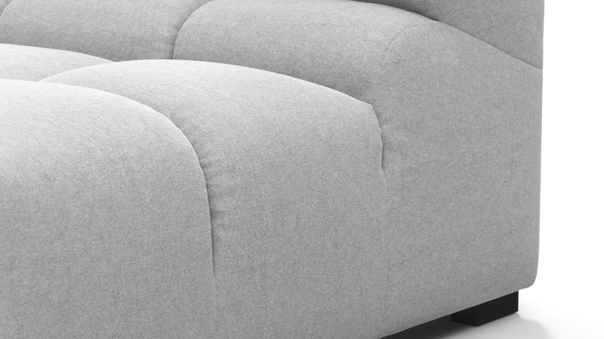 Tufty - Tufty Module, Deep Left Corner Half, Light Gray Wool