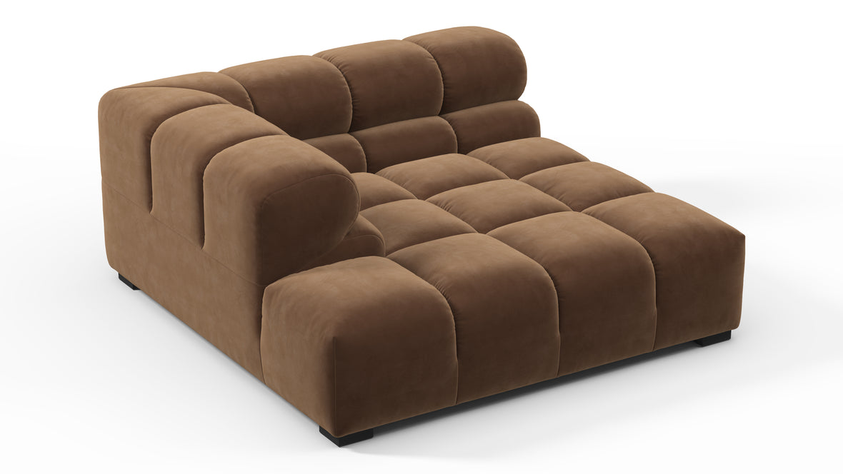 Tufty - Tufty Module, Deep Left Corner Half, Mocha Velvet