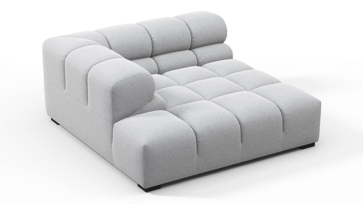 Tufty - Tufty Module, Deep Left Corner Half, Light Gray Wool