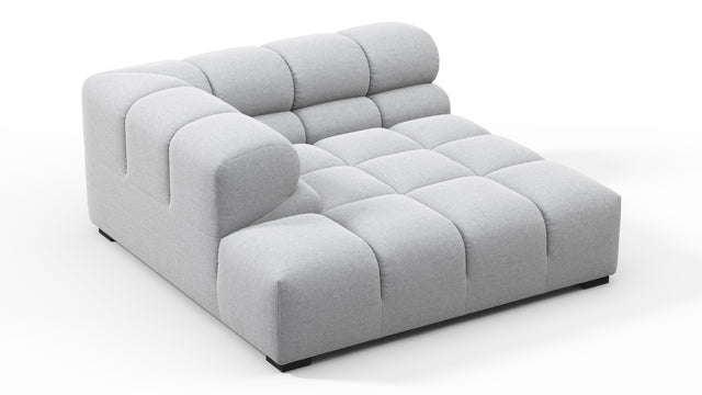 Tufty - Tufty Module, Deep Left Corner Half, Light Gray Wool