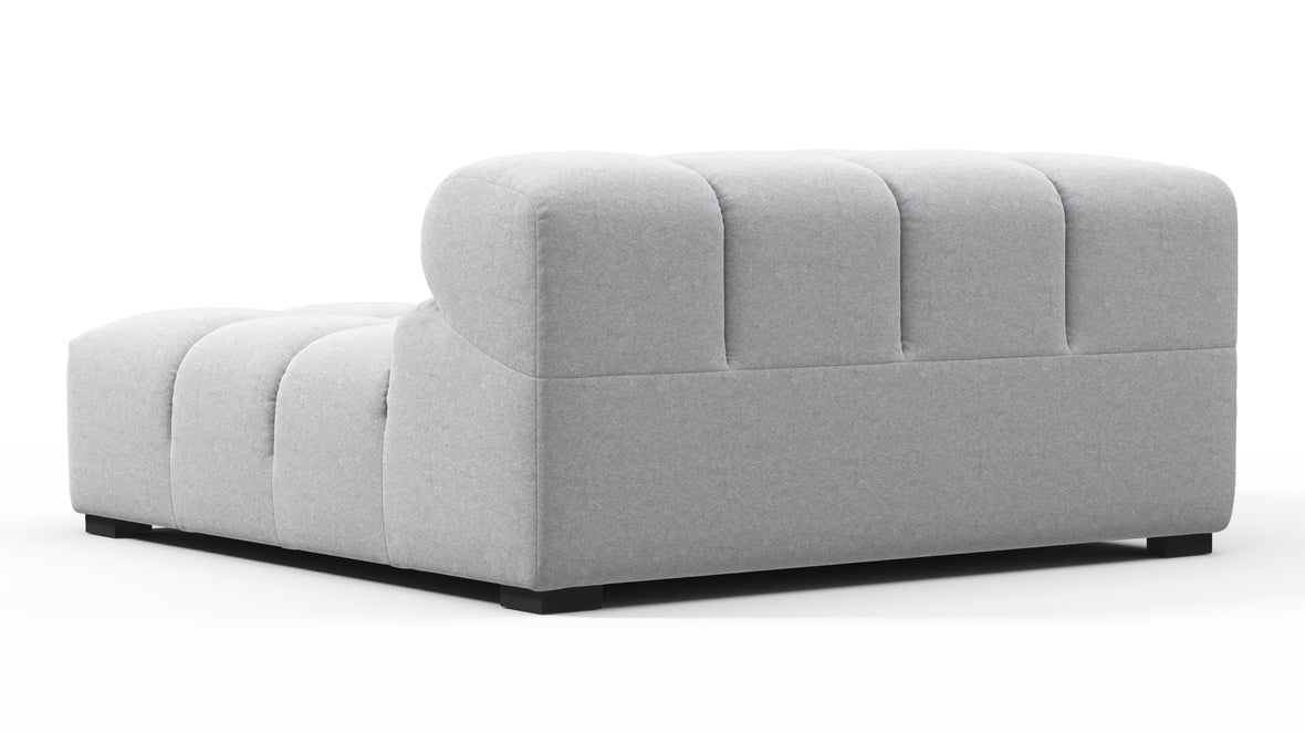 Tufty - Tufty Module, Deep Left Corner Half, Light Gray Wool