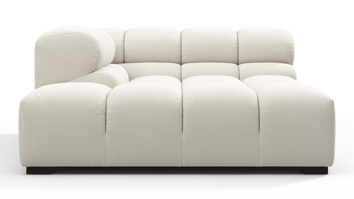 Tufty - Tufty Module, Deep Left Corner Half, Oatmeal Brushed Weave
