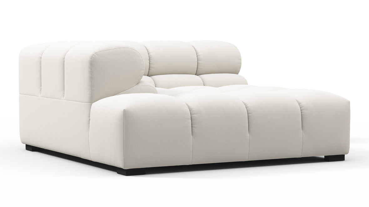Tufty - Tufty Module, Deep Left Corner Half, Oatmeal Brushed Weave