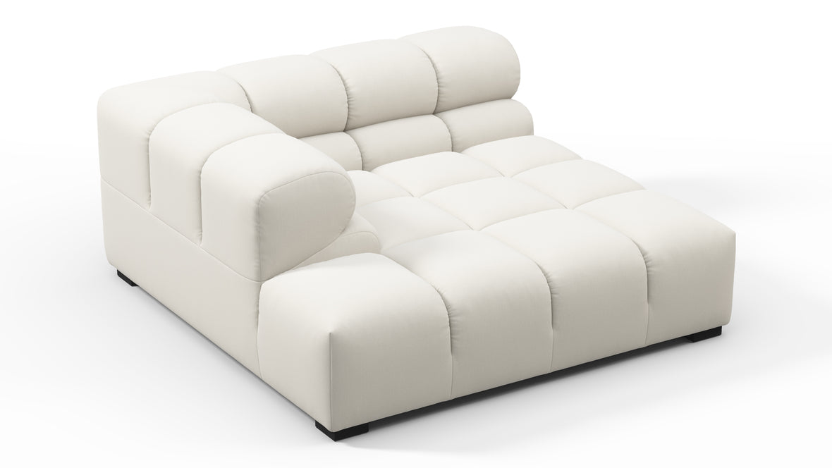 Tufty - Tufty Module, Deep Left Corner Half, Oatmeal Brushed Weave
