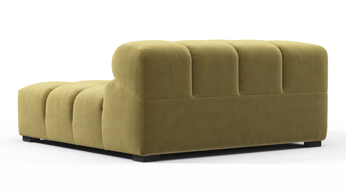 Tufty - Tufty Module, Deep Left Corner Half, Olive Gold Velvet