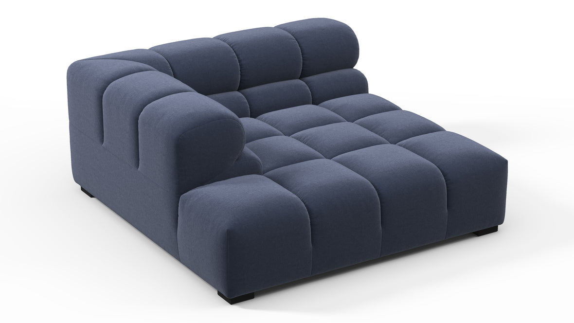 Tufty - Tufty Module, Deep Left Corner Half, Royal Blue Wool