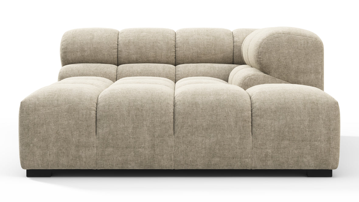 Tufty - Tufty Module, Deep Right Corner Half, Beige Gray Chenille