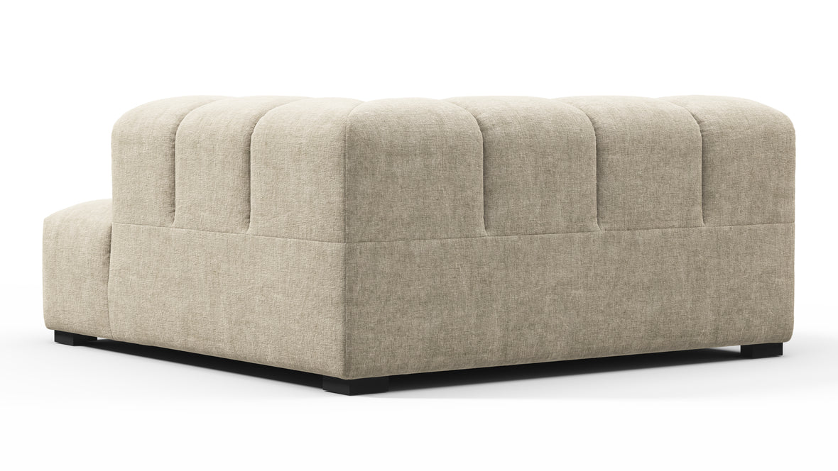 Tufty - Tufty Module, Deep Right Corner Half, Beige Gray Chenille