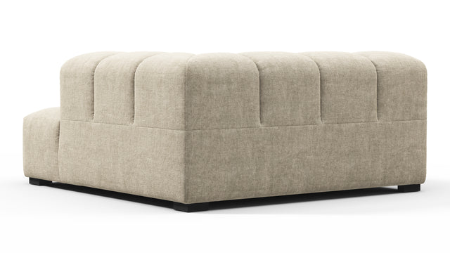 Tufty - Tufty Module, Deep Right Corner Half, Beige Gray Chenille