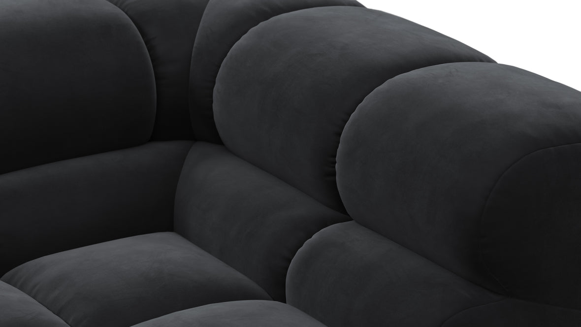 Tufty - Tufty Module, Deep Right Corner Half, Black Velvet