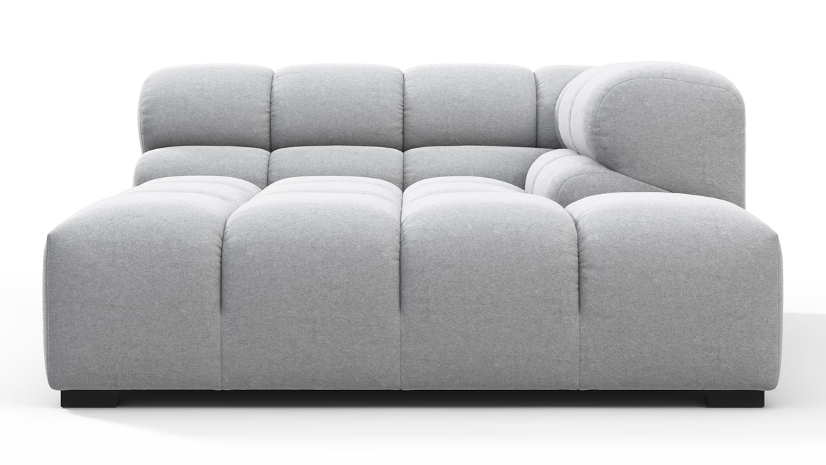 Tufty - Tufty Module, Deep Right Corner Half, Light Gray Wool