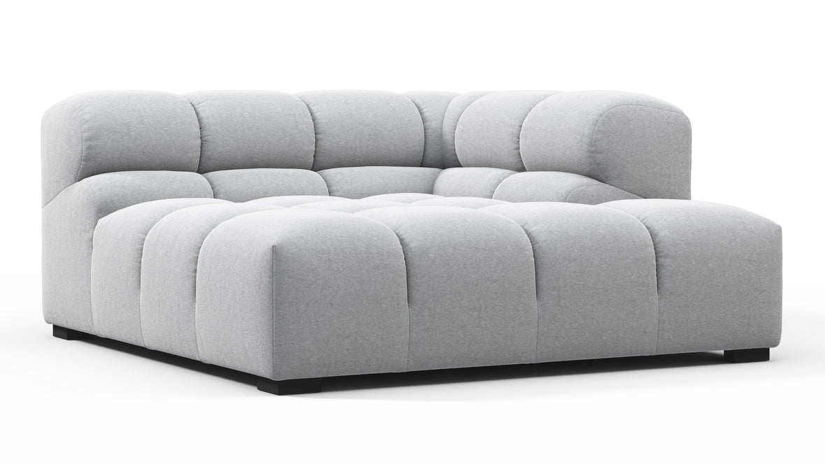 Tufty - Tufty Module, Deep Right Corner Half, Light Gray Wool