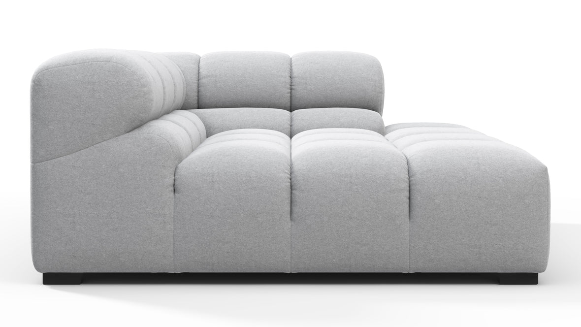Tufty - Tufty Module, Deep Right Corner Half, Light Gray Wool