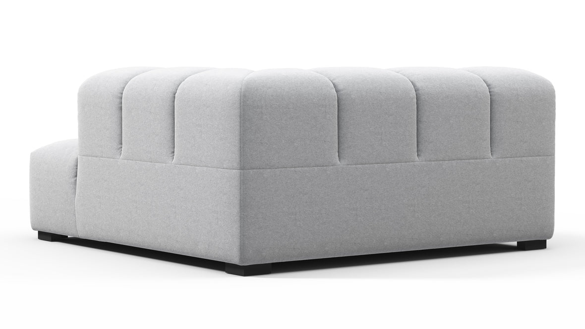Tufty - Tufty Module, Deep Right Corner Half, Light Gray Wool