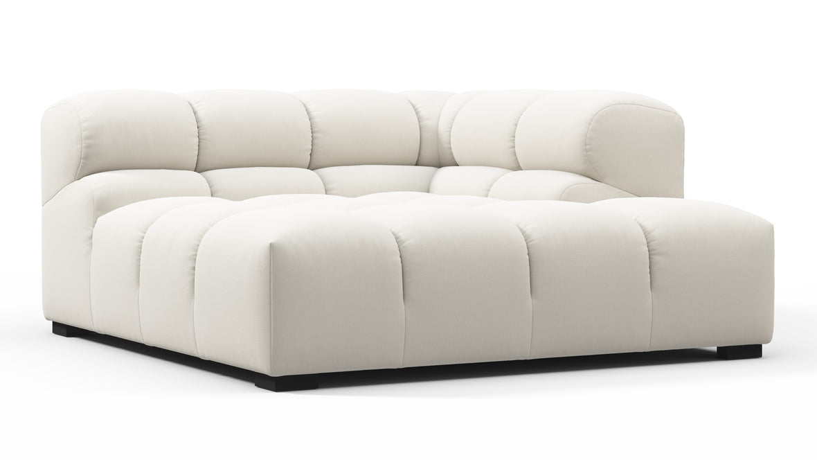 Tufty - Tufty Module, Deep Right Corner Half, Oatmeal Brushed Weave