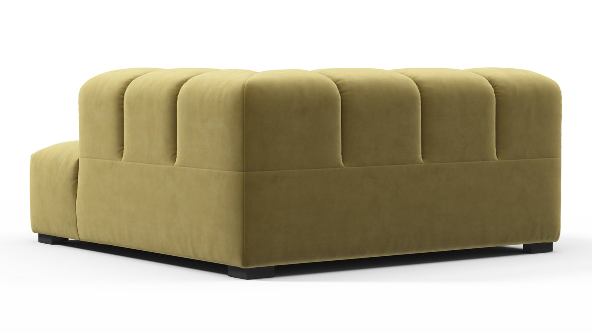 Tufty - Tufty Module, Deep Right Corner Half, Olive Gold Velvet