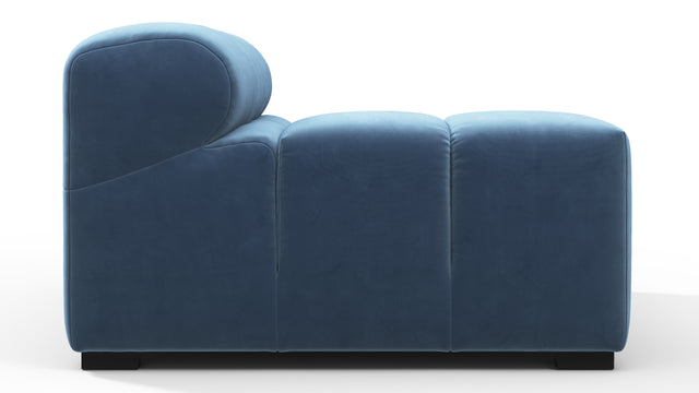 Tufty - Tufty Module, Left Arm, Aegean Blue Velvet