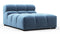 Tufty - Tufty Module, Armless Chaise, Aegean Blue Velvet