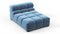 Tufty - Tufty Module, Armless Chaise, Aegean Blue Velvet