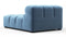 Tufty - Tufty Module, Armless Chaise, Aegean Blue Velvet
