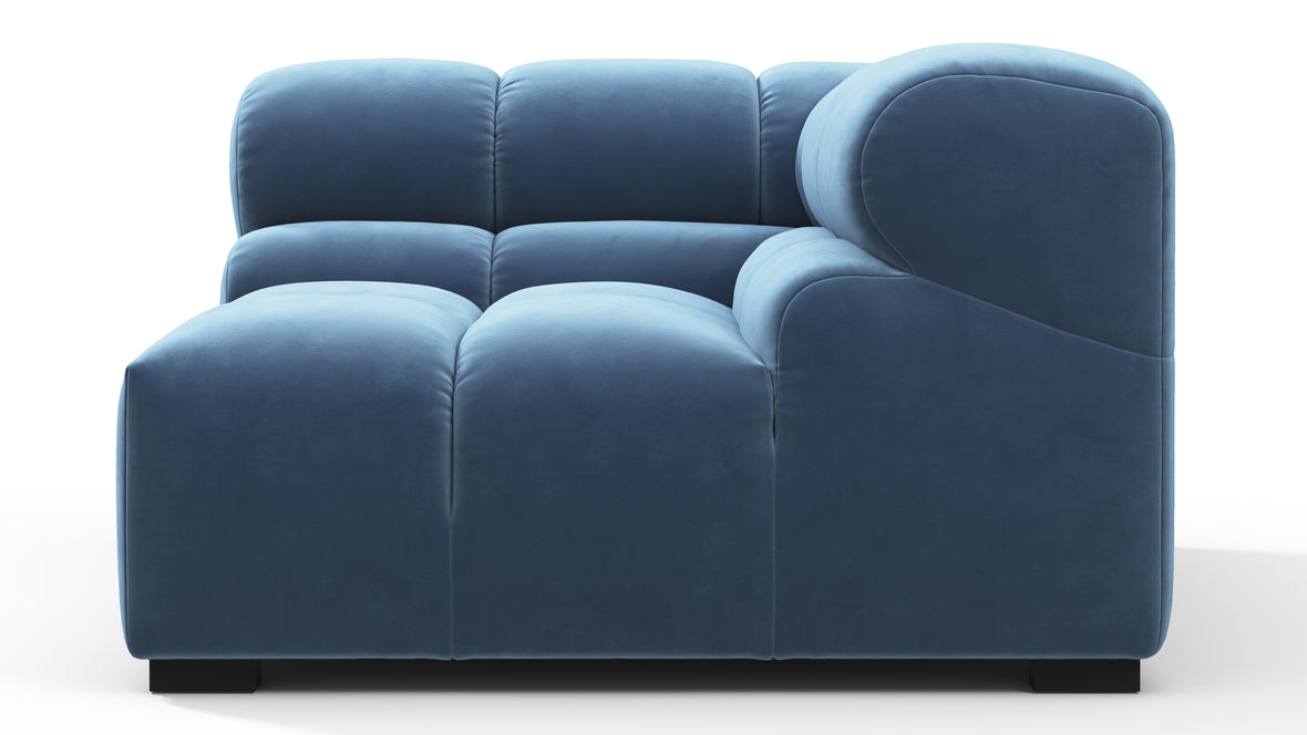 Tufty - Tufty Module, Right Corner, Aegean Blue Velvet