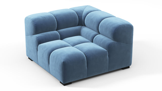 Tufty - Tufty Module, Right Corner, Aegean Blue Velvet