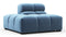 Tufty - Tufty Module, Left End, Armless, Aegean Blue Velvet