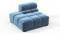Tufty - Tufty Module, Left End, Armless, Aegean Blue Velvet