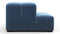 Tufty - Tufty Module, Left End, Armless, Aegean Blue Velvet
