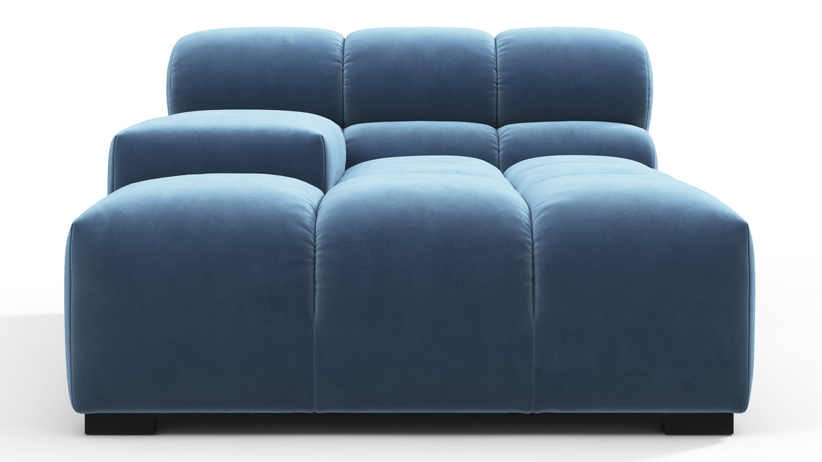 Tufty - Tufty Module, Deep Left Arm, Aegean Blue Velvet