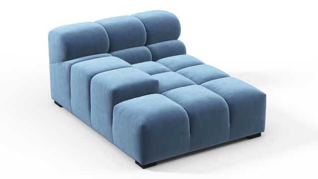 Tufty - Tufty Module, Deep Left Arm, Aegean Blue Velvet