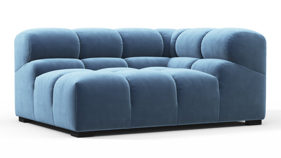 Tufty - Tufty Module, Large Right Corner, Aegean Blue Velvet