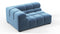 Tufty - Tufty Module, Large Left Corner, Aegean Blue Velvet