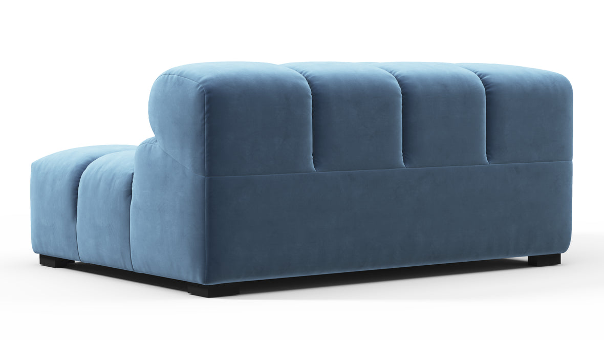 Tufty - Tufty Module, Large Left Corner, Aegean Blue Velvet