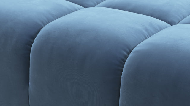 Tufty - Tufty Module, Left Corner Half, Aegean Blue Velvet