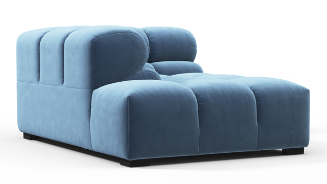 Tufty - Tufty Module, Left Corner Half, Aegean Blue Velvet