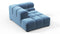 Tufty - Tufty Module, Left Corner Half, Aegean Blue Velvet