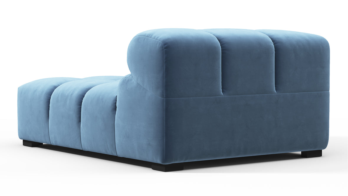 Tufty - Tufty Module, Left Corner Half, Aegean Blue Velvet