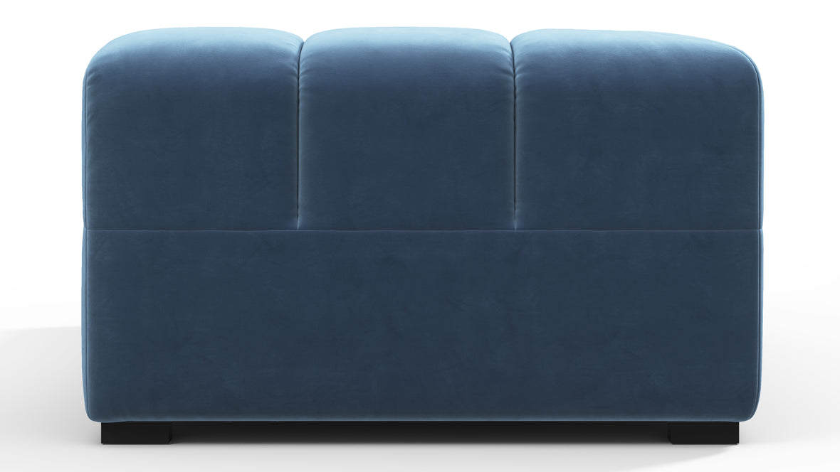 Tufty - Tufty Module, Left Corner Half, Aegean Blue Velvet