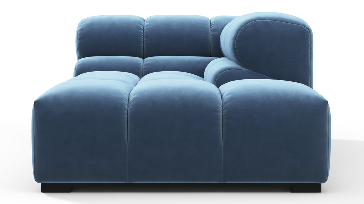 Tufty - Tufty Module, Right Corner Half, Aegean Blue Velvet