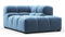 Tufty - Tufty Module, Right Corner Half, Aegean Blue Velvet