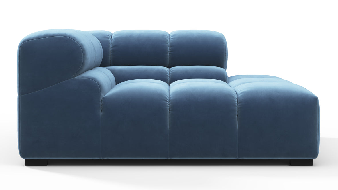 Tufty - Tufty Module, Right Corner Half, Aegean Blue Velvet