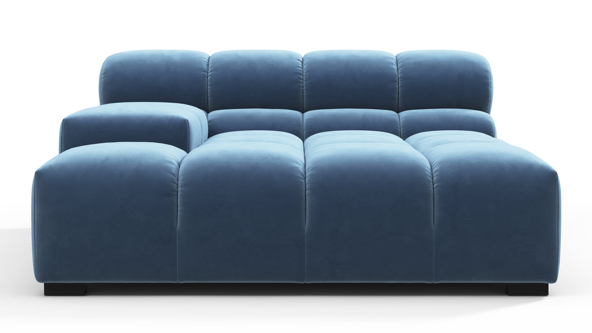 Tufty - Tufty Module, Deep Large Left Arm, Aegean Blue Velvet