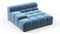 Tufty - Tufty Module, Deep Large Left Arm, Aegean Blue Velvet