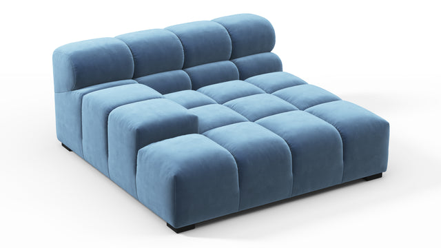 Tufty - Tufty Module, Deep Large Left Arm, Aegean Blue Velvet